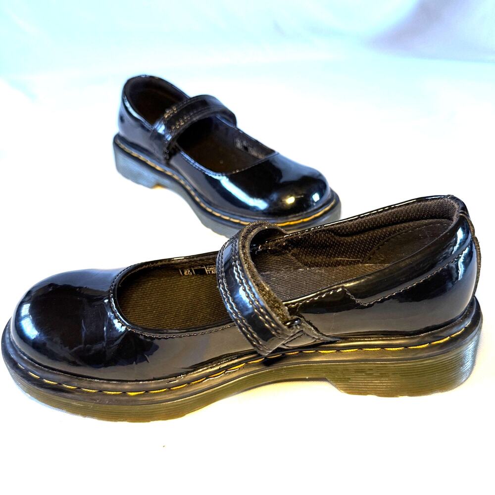 Dr. Martens Maccy J Patent Lamper Mary Jane Shoes Black Kid's Size 2 US / 1 UK